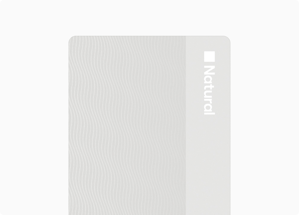 Natural card representing instant purchasing power