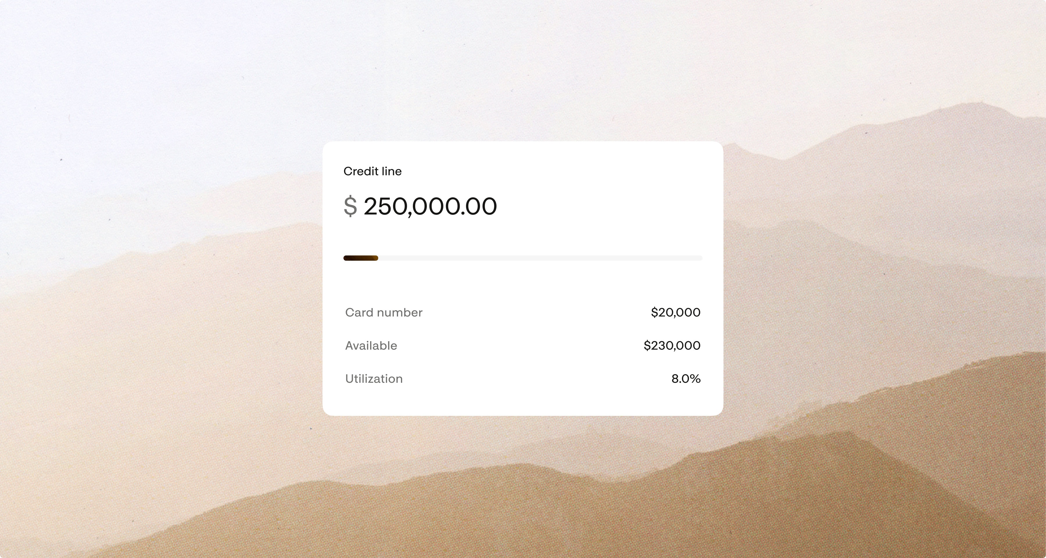 Natural credit line an agent can draw against to spend without pre-funding